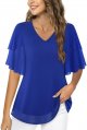 Women's Short Sleeve Blouses and Tops Dressy Summer Business Casual Shirts