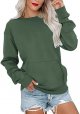 Womens Oversized Sweatshirt Casual Long Sleeve Hoodie Solid Pullover Lightweight Loose Tops with Pocket