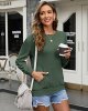 Womens Oversized Sweatshirt Casual Long Sleeve Hoodie Solid Pullover Lightweight Loose Tops with Pocket