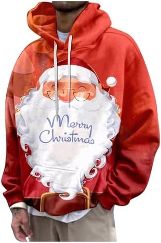 Christmas Man's Daily Casual Fashion Trend High End Hooded Sweatshirt Suitable For Any Occasion Slipper Sock