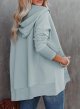 Womens Oversized Sweatshirt Hoodies Casual Button V Neck Hooded Pullover Tops with Pocket