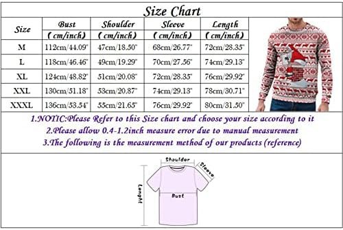 Men Women Winter Christmas Top Blouse Warm Stylish Print Long Sleeved Sweatshirt Casual Amusing Print Blouse