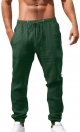 Men Pants Chino Cargo Pants Fashion Cotton Linen Casual Trousers Flat Front Pants Summer Wicking Breathable