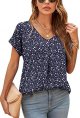 Summer Blouses for Women Elegant Casual V Neck Chiffon Blouses Tops Shirts