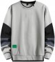 Mens Fashion Leisure Simple Autumn And Winter Leisure Threaded Neckline Raglan Sleeve Pullover Sweater Long