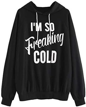 Women's Hoodie Letter Print Long Sleeve Hooded Sweatshirt Pullover Top