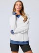 Womens Color Block Long Sleeve Oversized Loose Cozy Soft Fall Pullover Sweatshirts Clothes