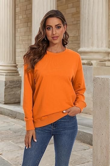 Womens Sweatshirts Fall Fashion Long Sleeve Tops Comfy Casual Shirts